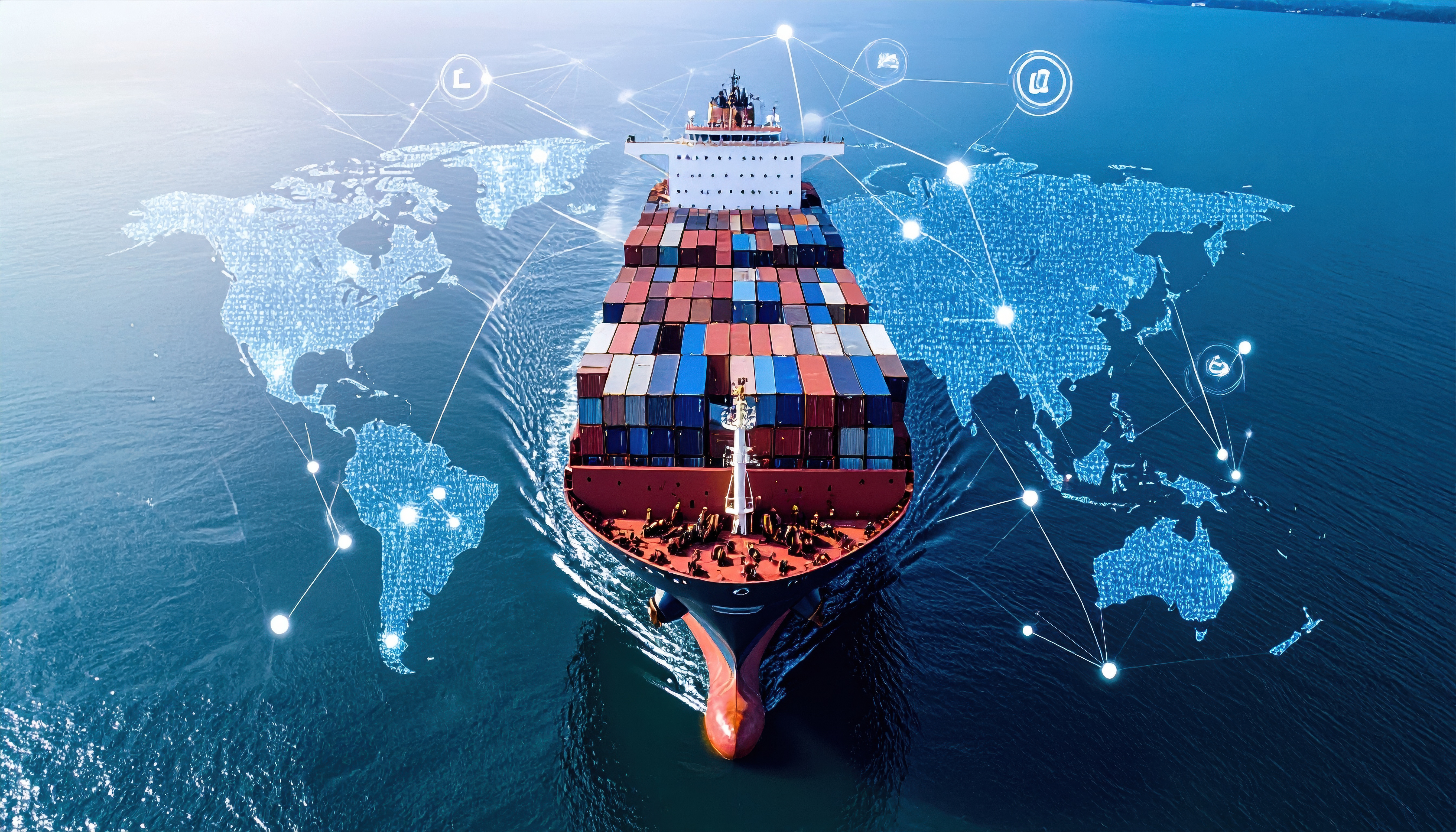 Shipping containers background